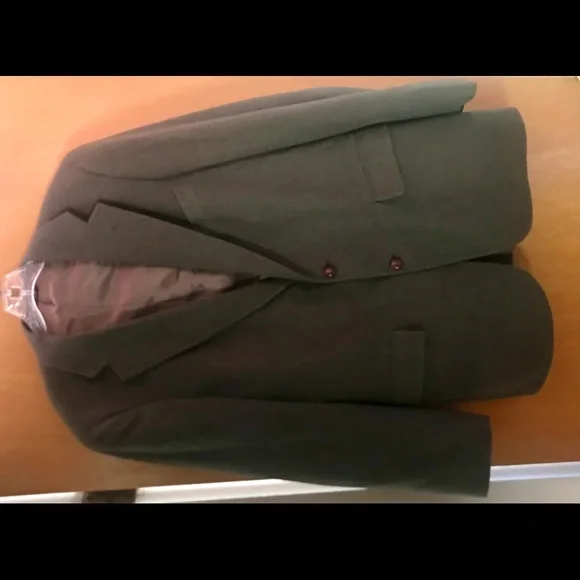 Man’s Sport Coat Camel Hair Grey-Brown Large Fabric Scotland Made USA Orig Owner - Picture 16 of 16